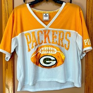 Green Bay Packers crop jersey by Pink.